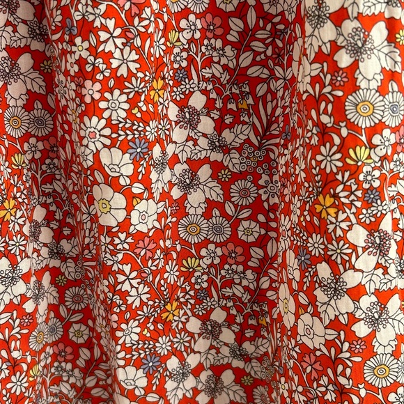 J Crew Liberty of London Tie Front Floral Strapless Midi Dress/Size 8/Never Worn - Picture 5 of 10
